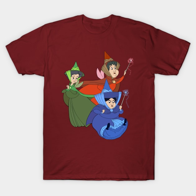 Flora, Fauna, and Merryweather T-Shirt by Nykos